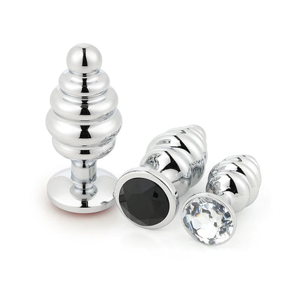 Metal Anal Plug Stainless Steel Butt Plug With Jewelry Colorful Crystal Anus Plug Adults Sex Toys for Men Women Gay Adult Game