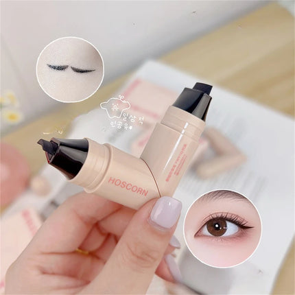 Waterproof Double-Wing Integrated Eyeliner Stamp - Sweat Proof & Long Lasting Easy to Use for Beginners Lazy Makeup Stencil