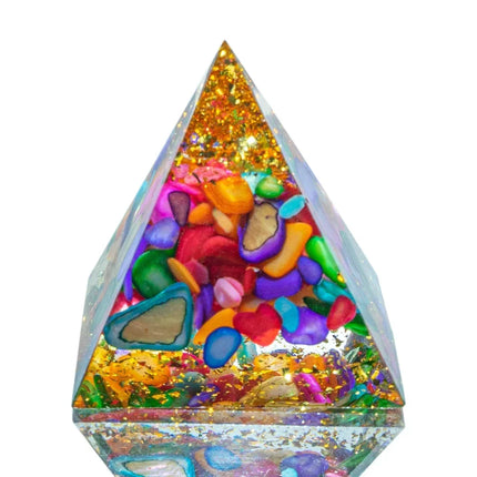 1.18in Natural Crystal Pyramid Energy Generator Quartz Amethyst Reiki Healing Crystal Chakra Pyramid Meditation Tool Home Decor