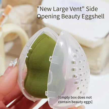 1PC Travel Cosmetic Sponge Box New Portable Pink and White Egg Plastic Box Powder Sponge Cosmetic Cosmetic Organizer