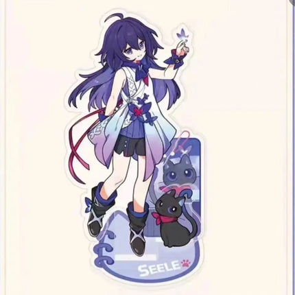 New Game Honkai: Star Rail Figure Kafka Acrylic Stand Model Plate Cosplay Fans Gifts Anime Little Dot Cat Series Model Keychain