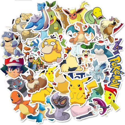 Pokemon Character Stickers Waterproof Cartoon Graffiti Decals for Phone Laptop Guitar Anime Fans Kids Gift