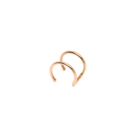 Fashion Stainless Steel Fake Piercing U-shaped Double Layer Ear Clips Lip Clip for Women Charms Ear Bone Nail Ear Cuff Jewelry