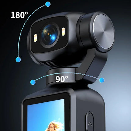 HD 4K Action Camera 180 Degree Rotatable For Vlog YouTube Tiktok Girls Record Life Video Recording Entry Portable Action Camera
