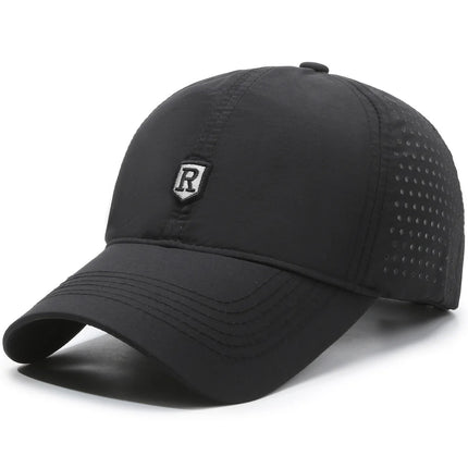 Breathable Quick-Dry Baseball Cap with Ventilation Holes, Unisex Outdoor Sports Sun Hat, Lightweight & UV Protection