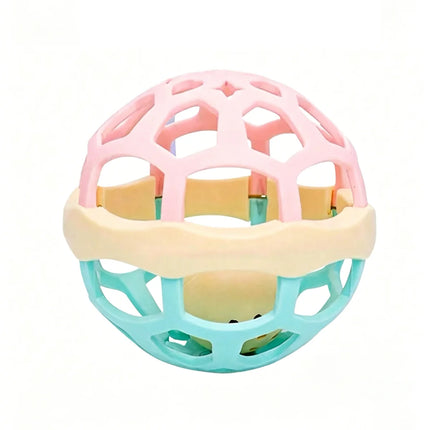 Baby Toys 0 12 Months Rotating Rattle Ball Grasping Activity Baby Development Toy Silicone Teether Baby Sensory Toys for Babies