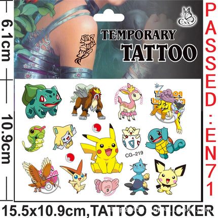 Pokemon Animation Figures Pokemon Birthday Gift Kit Pikachu Keychain Stamps Gift Bag Photo Props Gifts for Guests Birthday Gifts