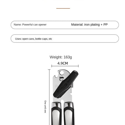 Professional Iron Manual Can Opener Multifunctional Stainless Steel Beer Handle Can Opener Kitchen Gadgets Bottle Openers Jar