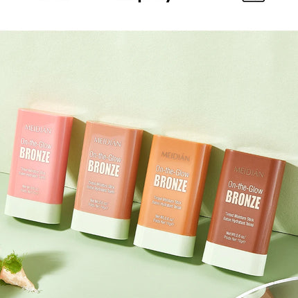 Durable waterproof powder blusher stick, vibrant color, multi color options, rich color display, suitable for daily and holiday