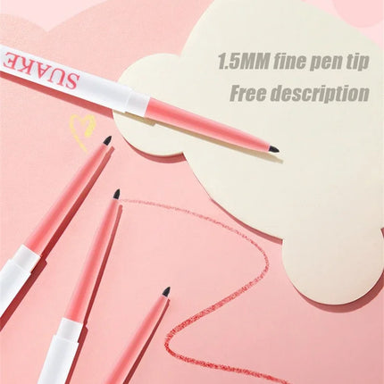 1pcs Beauty Eyeliner Pencil Eyeliner Gel Pen Waterproof Long Lasting Silkworm Pen Black Brown Eyeliner for Beginners Eye Makeup