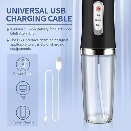 Portable Cordless Dental Water Irrigator Flosser Waterproof Travel Rechargeable 4 Modes Ipx7 Oral Teeth Irrigador Irrigation
