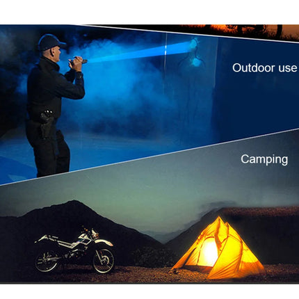 Solar Flashlight Portable Outdoor Hiking Hand Crank Rechargeable Emergency Camping Lights Multi-functional Emergency Light
