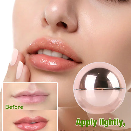 Vegan Organic Moisturizing Round Rose Golden Lip Balm Ball Natural Lip Balm Fade Lip Lines