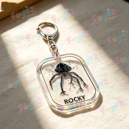 Rocky Amaze Amaze Keychains for Accessories Bag Charm Project Hail Mary Mission Crest Keyrings Jewelry Fans Gifts