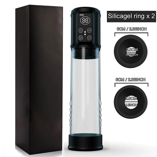 IPX7 Electric Penis Pump Adult Sex Toys Dick Enlarger for Men Erection Air Water Extender 4 Training 3 Suction Male Masturbator