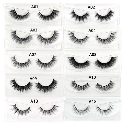 LEHUAMAO  3D Mink Lashes Wholesale Mink False Eyelashes Bulk 10/30/50 Pairs Soft Fluffy Natural Mink Lashes Makeup Mink Eyelashe