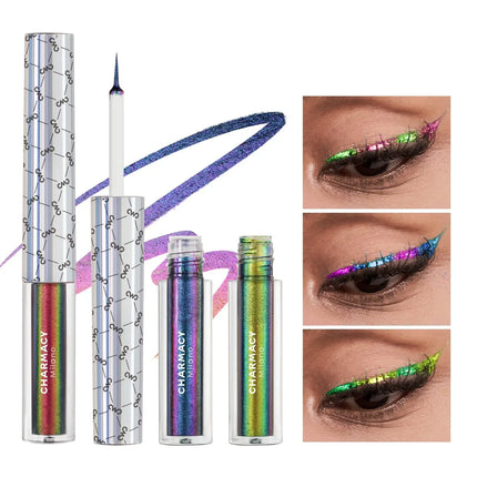 CHARMACY New 8 Color Duochrome Eyeliner Set High Pigment Glitter Eyeliner Set Waterproof Liquid Eye Liner For Women Cosmetics
