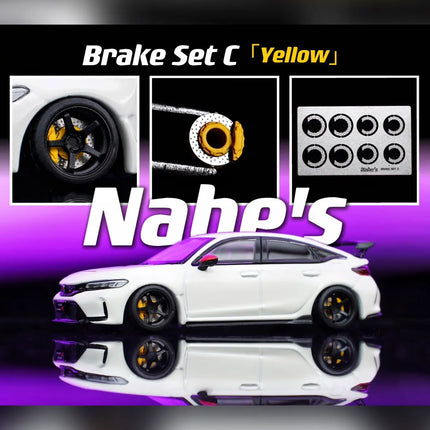1/64 Chika Nabes Wheels or Brake Caliper 8.9mm 9.7mm 10.5mm Model Car Tires Rim Work S1 VSXX for 1:64 HW Tomy Mini GT Alloy Cars
