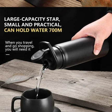 15PCS Portable Stainless Steel Bicycle Water Bottle Straight Drinking Outdoors Sports Travel Kettle Metal Water Bottle