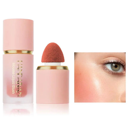 Matte Glitter Face Liquid Blusher Smooth Cheek Eye Mousse Blush Highlighter Stick Rouge Waterproof Contour Makeup