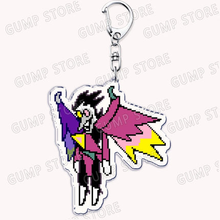 Cute Game Deltarune Keychains for Accessories Ralsei Kris Susie Spamton Undertale Angel Jewelry Keyrings Fans Gaming Gamer Gifts
