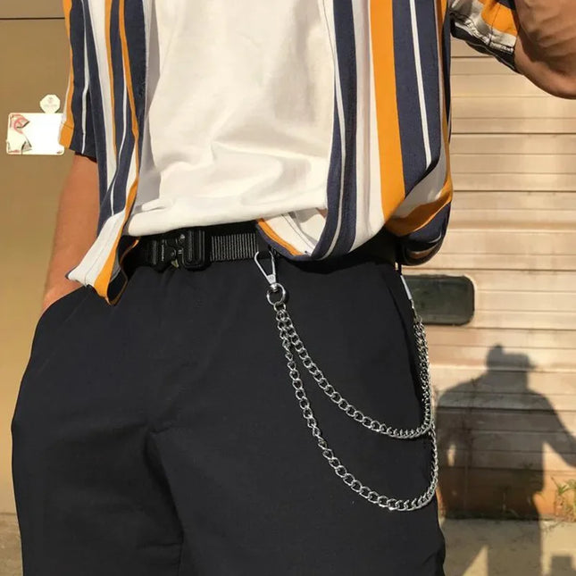 Waist Key Chain Wallet Jeans Hip-hop Pants Belt Chains Metal Punk Rock Layered Chain Keychains For Men Women Jewelry Accessories