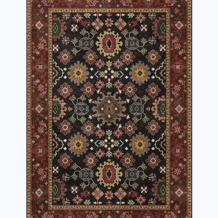 Tapis de style rétro américain pour chambre à coucher Grand tapis de salon Décoration Tapis antidérapant Lavable Tapis de sol de salon Tapis doux pour la maison