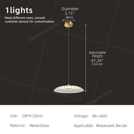 Dining room pendant light Modern villa dining room Kitchen pendant light designer glass Multi-head Hanging Lamp pendant light