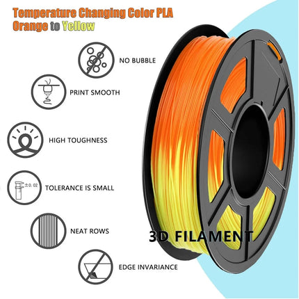 Temperature Color Change Filament PLA 1.75mm 1kg 500g 250g 200g 3D Printer Material PLA Temperature Reaction Filament Blue Black