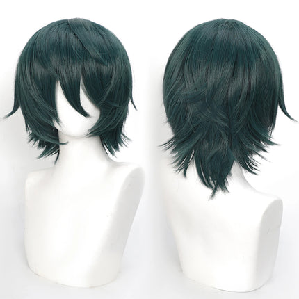 Cospaly Wigs Unisex Anime Wig 12cm/ 4.7 Inch Short Hair Wig Universal Costume Synthetic Wig with Bangs + Cap,for Party Festivals