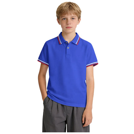 Summer Children's Short-Sleeved POLO Shirt Tennis Boys Sport Tops Button Lapel Tees Toddler Kids School Costume 2-10 Years