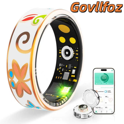 Fashion Healthy Smart Ring IP68 Waterproof Wireless Call Heart Rate/Sleep/Blood Oxygen Monitoring Android/IOS For Men Women