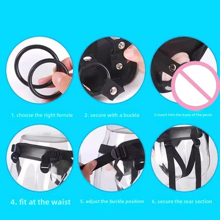 Realistic Wearable Strap On Clear Dildo Masturbator Strong Suction Cup G-spot Adult Sex Toy Suitable for Female and Male Couples