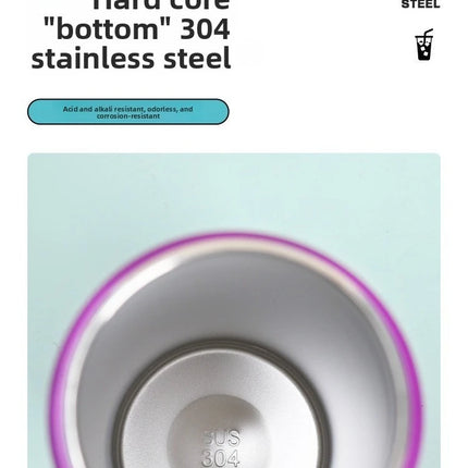 16/19/24/32oz Thermos Cup Fruit Mug Kids Straw Cup Vacuum Flasks Stainless Steel Travel Thermal Water Bottles