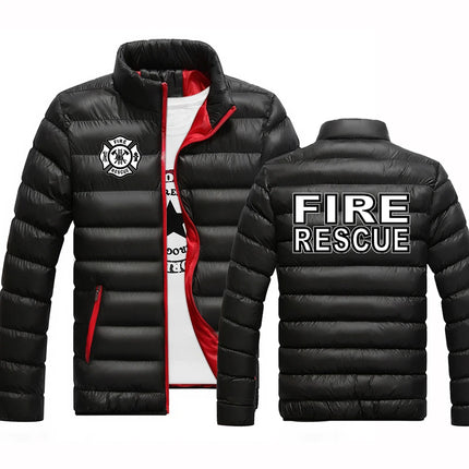 Fire Rescue Firefighter Autumn and winter ultra light men's jacket men's fashionable casual lightweight down jacket top hoodies