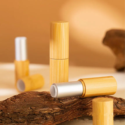 12.1mm Bamboo Lipstick Tube Top Grade Lip Balm Sub Package DIY Empty Lip Container Empty Bottle Packaging Container