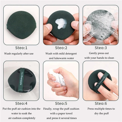 New Hydrophilic polyurethane Round Face Powder Soft Dry and Wet Dual-use Cosmetic Puff Washable Lightweight Makeup Sponge