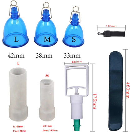 Male Penis Extender Vacuum Cup Set Glans Extension Penise Master Pump Sleeve Belt For Men Stretcher Enhancement Adult Product