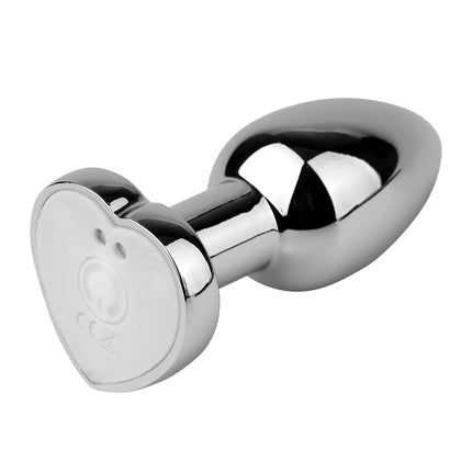 1PCS Heart-shaped Metal Vibrating Anal Plug Luminous Vibrating Anal Plug Remote Application Control Adult Couples Sex Toy