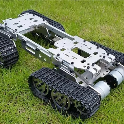 Robot Tank Car Chassis Shock Absorption Caterpillar Crawler Car with DC Motor Overcoming Obstacles Drift Car DIY STEM Toy Parts