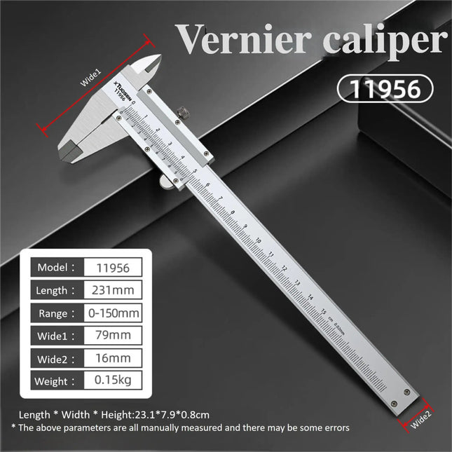 Digital Stainless Steel Caliper 0-150mm, IP54 Shockproof Electronic & Dial Dial Display for Precision Measurement