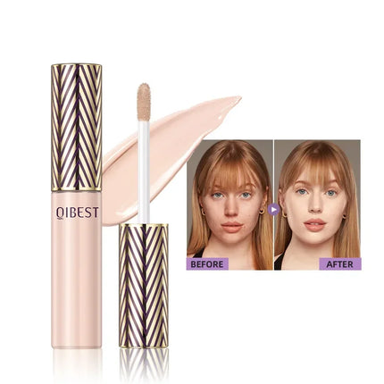 QIBEST Concealer Waterproof and Sweat Resistant Long Lasting Concealer Blush Cover Stains Acne Marks and Fade Dark Circles