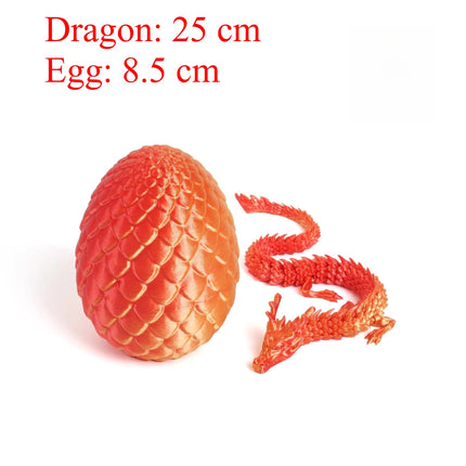 Chinese Dragon Surprise Egg Toy, 3D Movable Joint Dragon Model, Mini Desktop Decoration, Unique Art Craft Gift for Adults & Kids