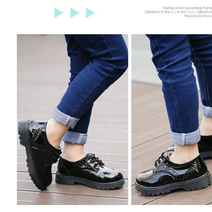 2024 New Spring Summer Autumn Kids Shoes For Boys Girls British Style Children's Casual Sneakers PU Leather Fashion Shoes Hot
