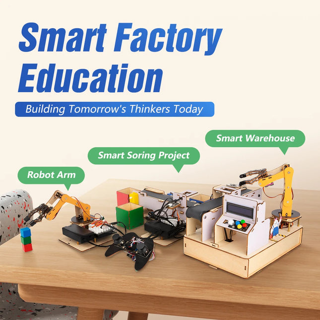 ACEBOTT ESP32 STEM Smart Factory Education Kit School Smart Home Kit Education Solution Series for Arduino