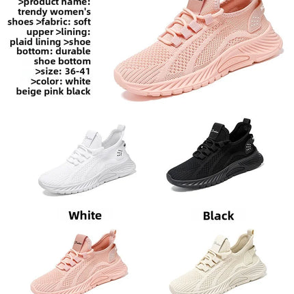 Women Casual Shoes Fashion Breathable Walking Mesh Flat Shoes Sneakers Women 2025 Gym Vulcanized Shoes White Female Footwear