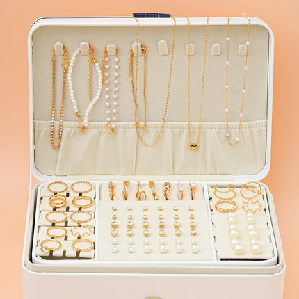 67 Pcs/Set Boho Style Metal Earrings Necklaces Rings Bracelets Multi Piece Jewelry Set For Women Daily Wear New 2024 Fashion