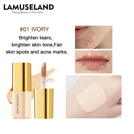 New Mini Concealer Moisturizing Liquid Concealer Coverage Pores Invisible Full Dark Circles Lasting Foundation Cream Face Makeup