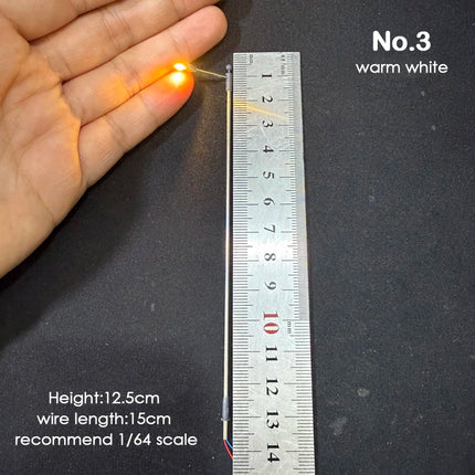 1/64 scale miniature metal street lamp model micro landscape street lighting sand table model light train railway layout 12.5cm
