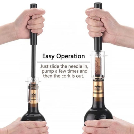 Air Pump Wine Corkscrew Bar Tools Safe Portable Stainless Steel Pin Cork Remover Air Pressure Bottle Opener Kitchen Accessories
